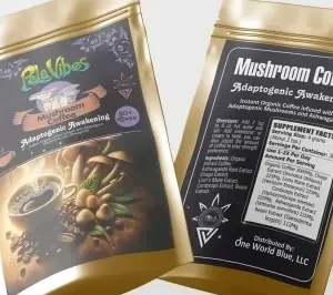 Pela Vibes Organic Coffee Infused with Adaptogenic Mushrooms and Ashwaganda
